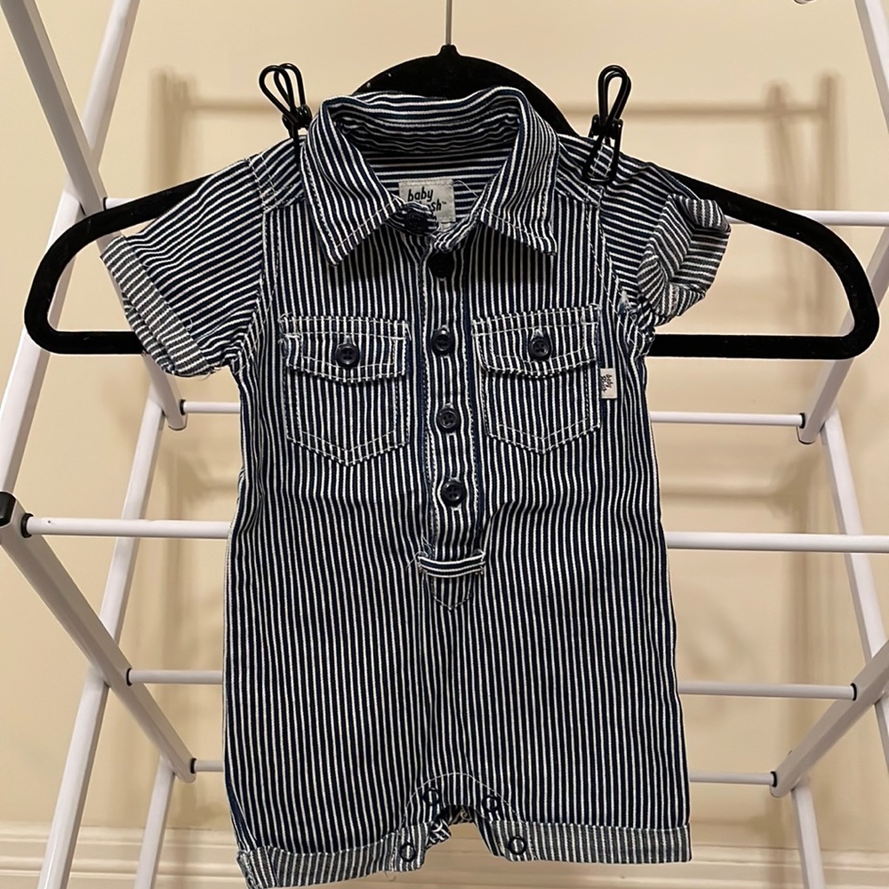 3m baby b’gosh denim romper outfit